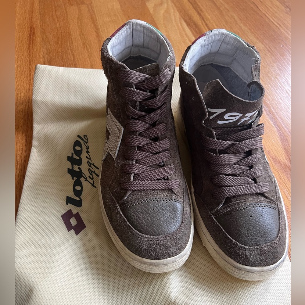 New Rare Lotto 1973 Mens Leather Street Sneakers Casual Shoes Size 7.5